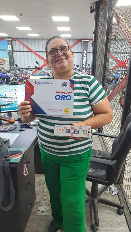 Vendedora Oro — Dealer aliado · Norte - Smartphone Big 2.03 · diploma Oro