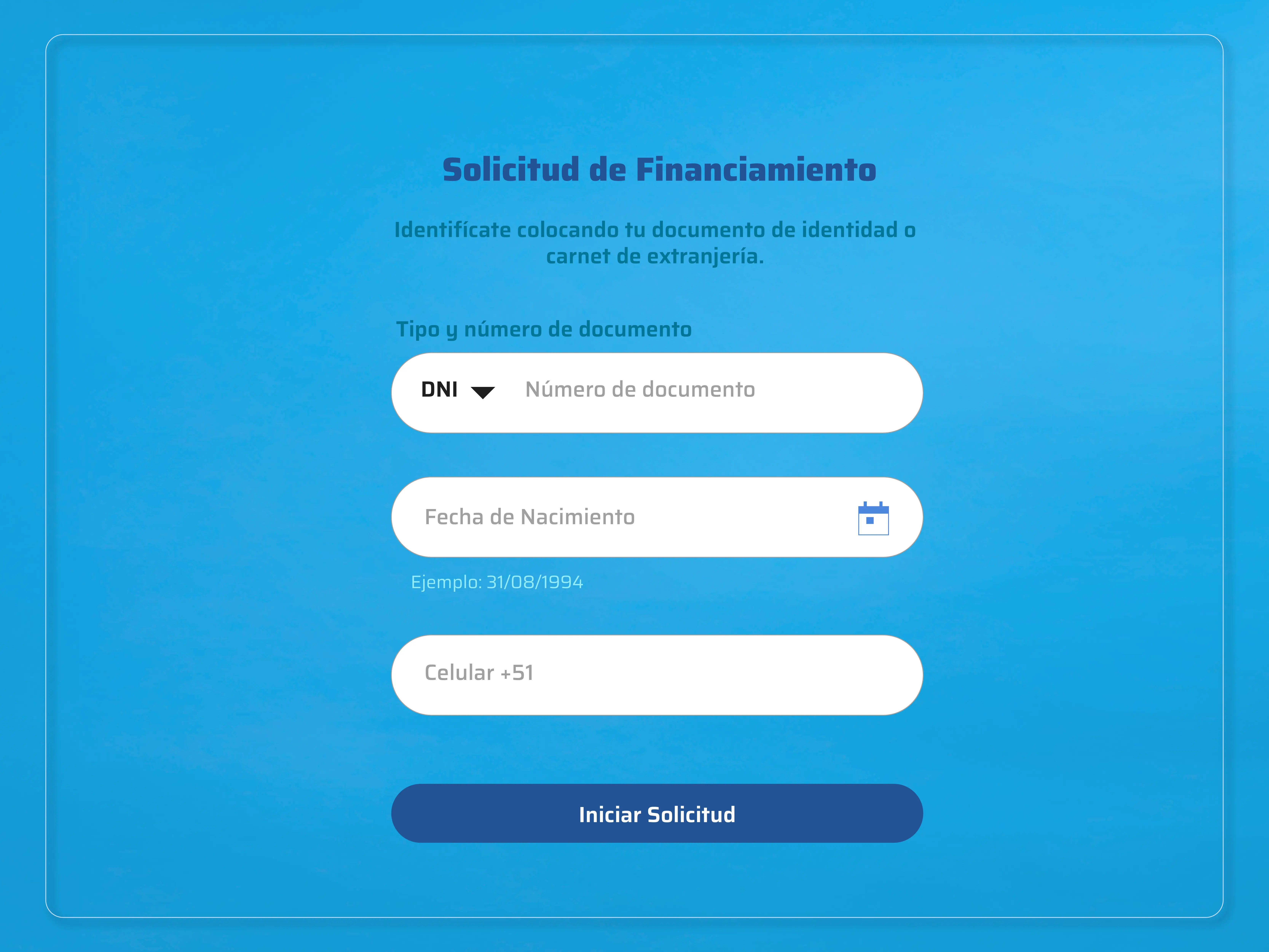 Formulario de solicitud